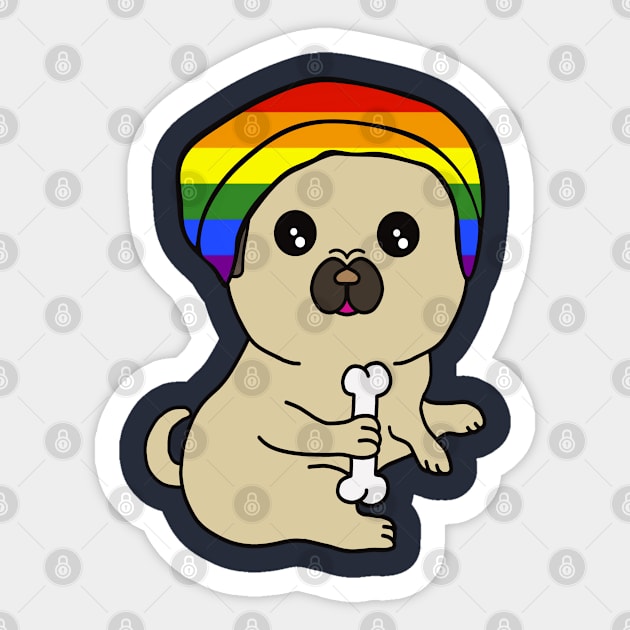 PugPride Sticker by 99sunvibes